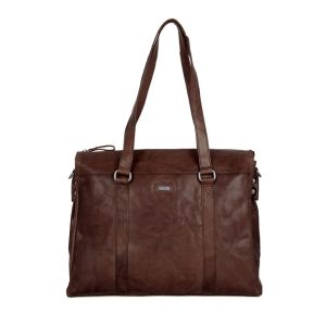 Leren Laptoptas met tabletvak – Californië – Donkerbruin