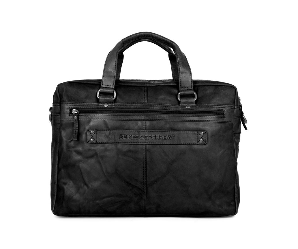 Leren Laptoptas – Utah – Zwart - Afbeelding 5