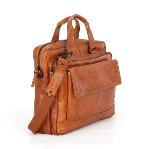 Leren Laptoptas – Kevin – Brandy Cognac