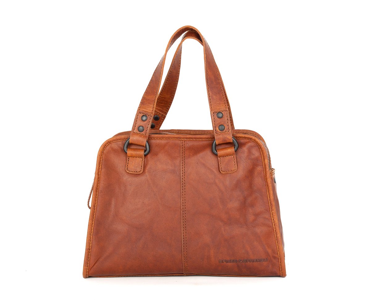 Leren Handtas – Danine – Brandy Cognac - Afbeelding 7