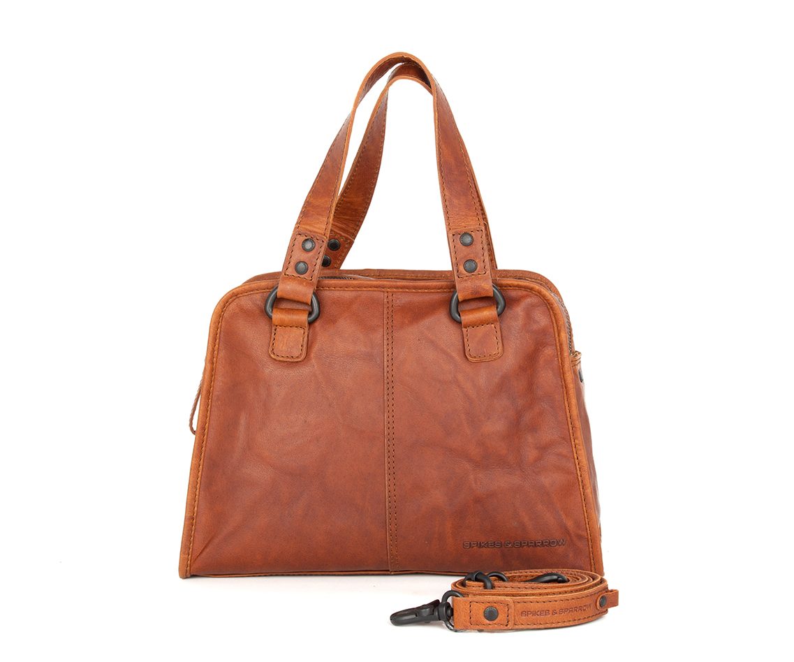 Leren Handtas – Danine – Brandy Cognac