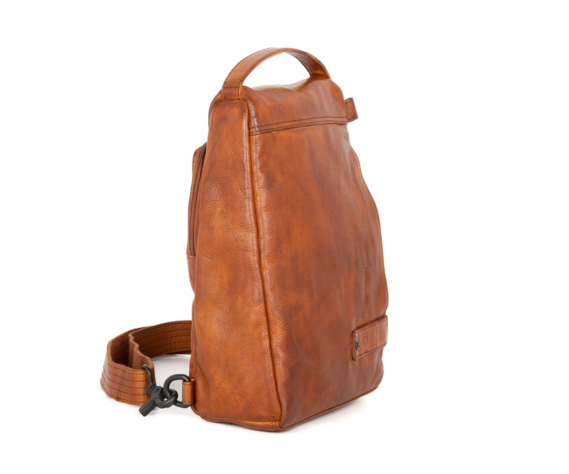 Leren Slingbag – Raff – Brandy Cognac - Afbeelding 4