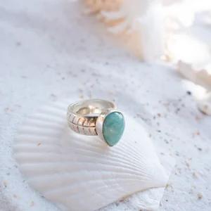 Ring Wide Drip Stone