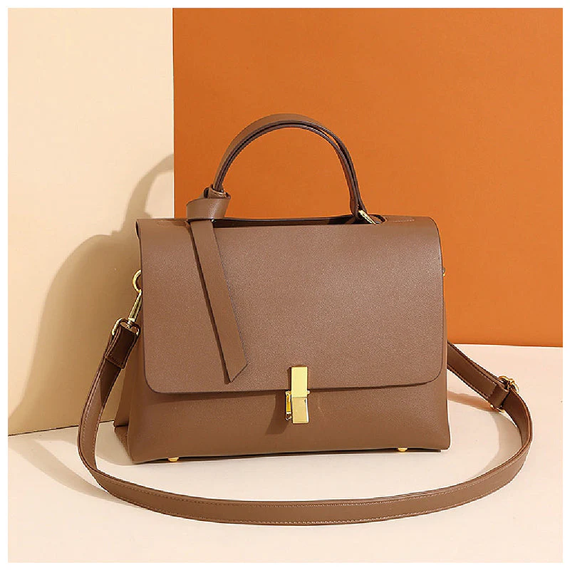 Elegant & Tijdloos - Luxe Handtas met Gouden Sluiting - Afbeelding 4