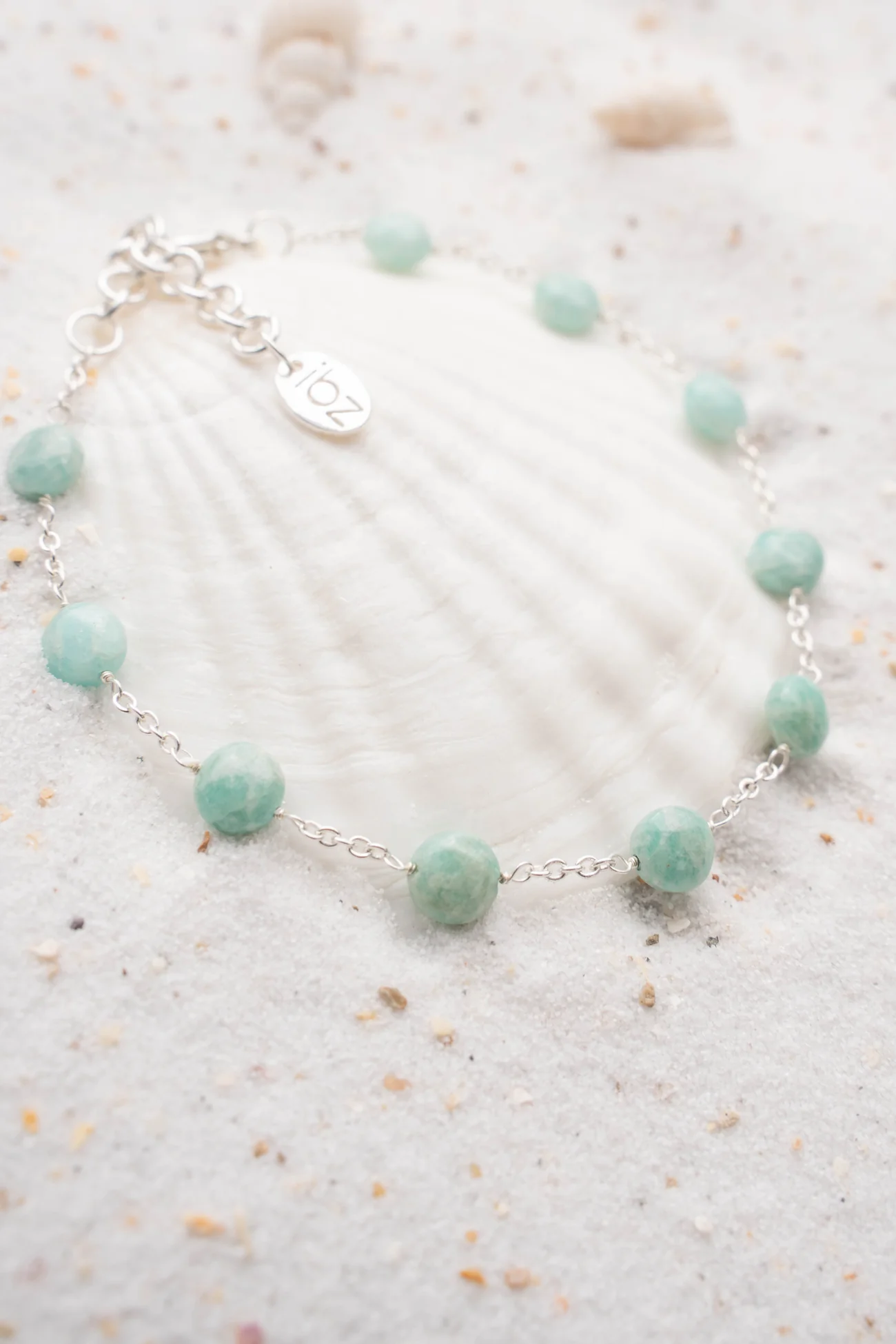 Single Bracelet Pearls Amazonite Silver/Aqua