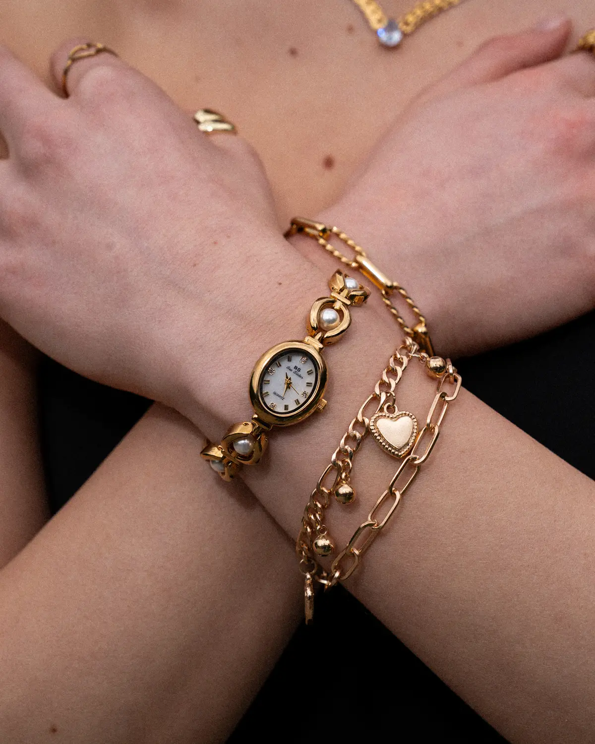 Luxe Dameshorloge met Pareldetails - Afbeelding 5