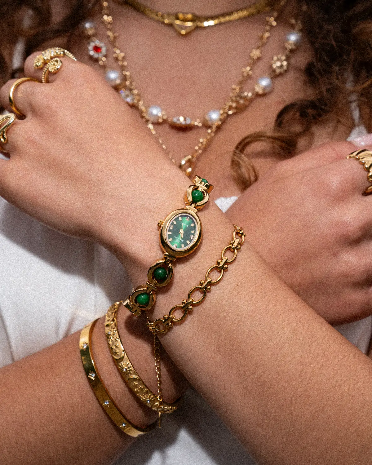 Luxe Dameshorloge met Pareldetails - Afbeelding 3