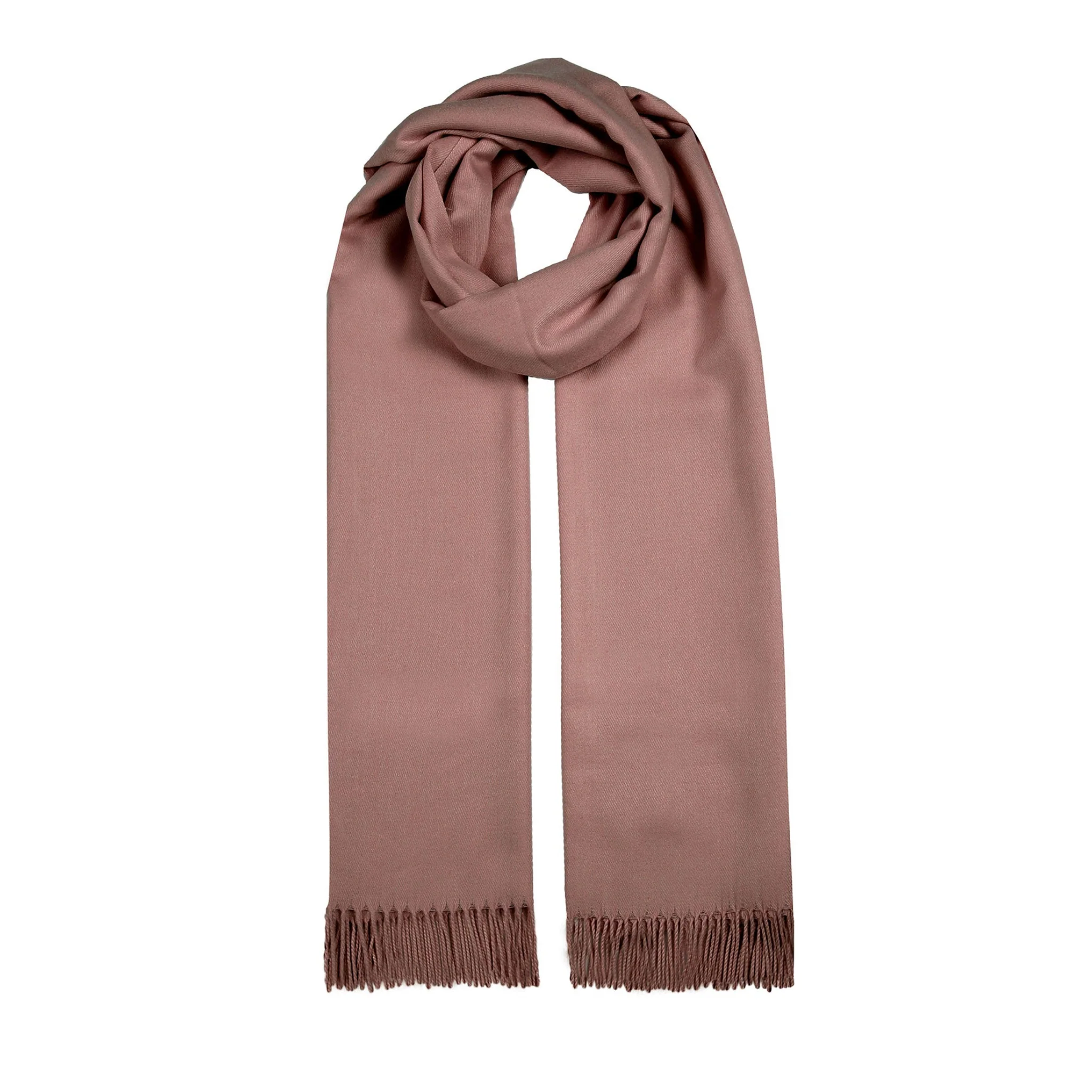 Effen Pashmina-sjaal voor dames met kwastjes - Afbeelding 2